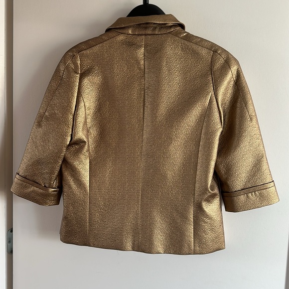 Hugo Boss gold cropped blazer sz 4 - Picture 2 of 5